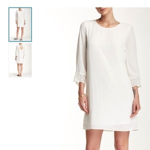 White Lace Boho Shift Dress